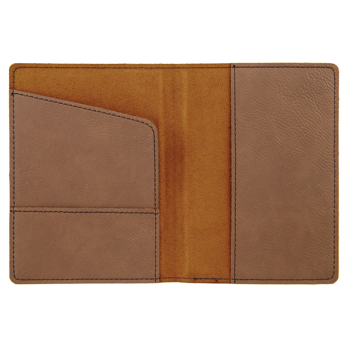 Dark Brown Leatherette Passport Holder 6