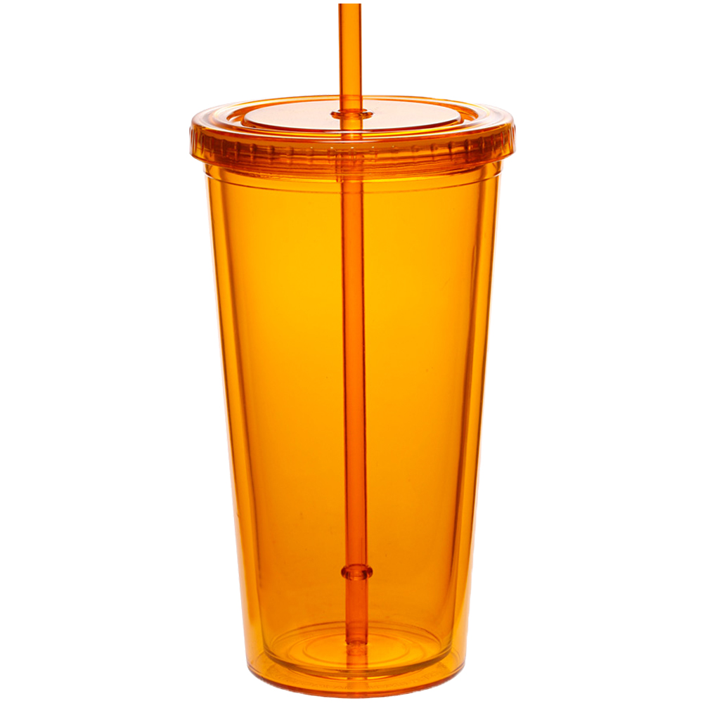 20 oz. Double Wall Acrylic Tumblers With Straws 10