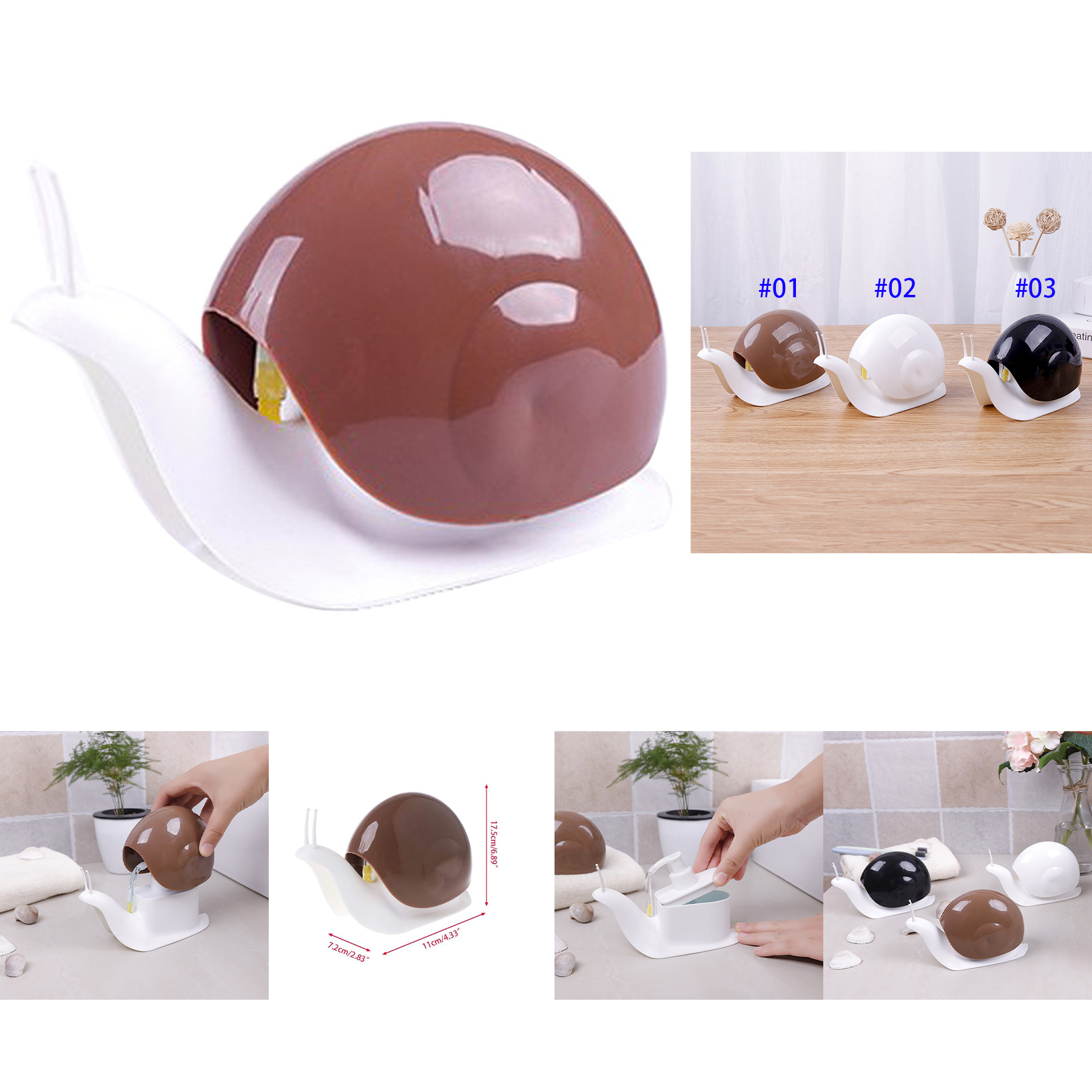 Cute Snail Soap Dispenser 2