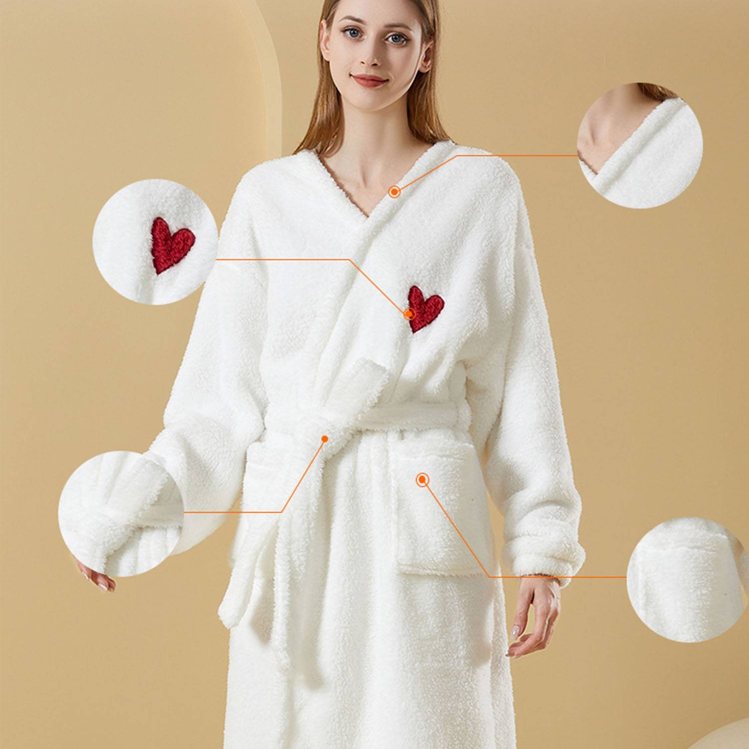 Coral fleece bathrobe for woman 6
