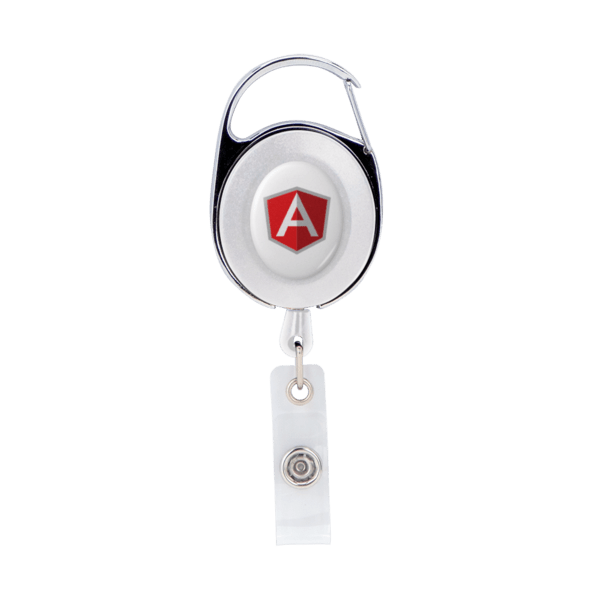 Oval Metal Retractable Badge Reel with Carabiner 14