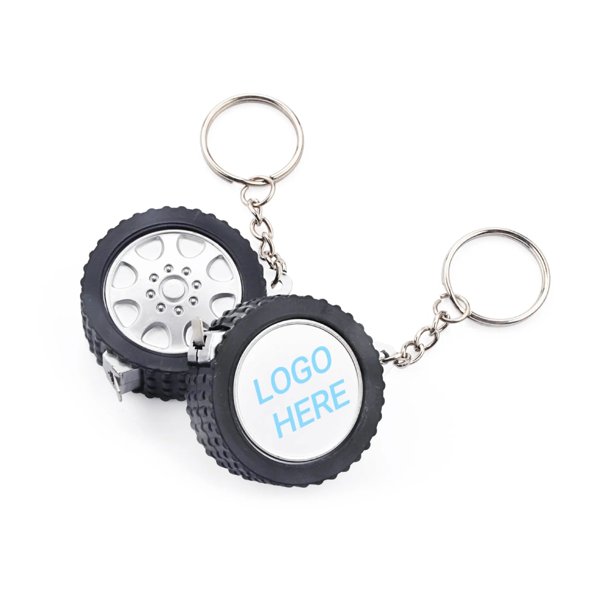 Tire Shape Tape Measure Keychain