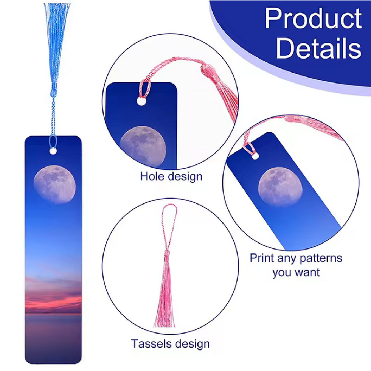 Aluminum Metal Bookmark with Tassel 5