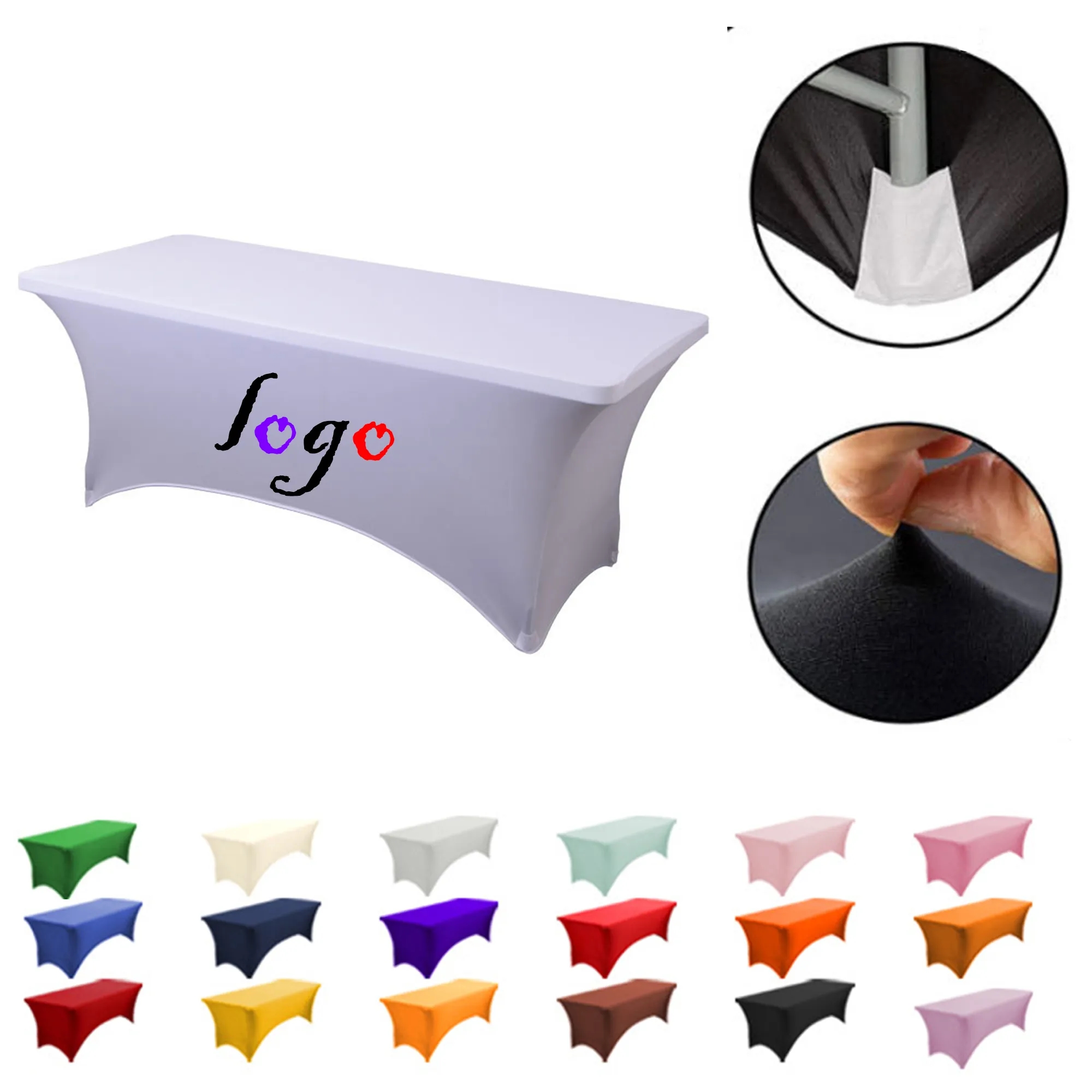 MOQ1 6FT Elastic Table Cover For Outdoor Events 5
