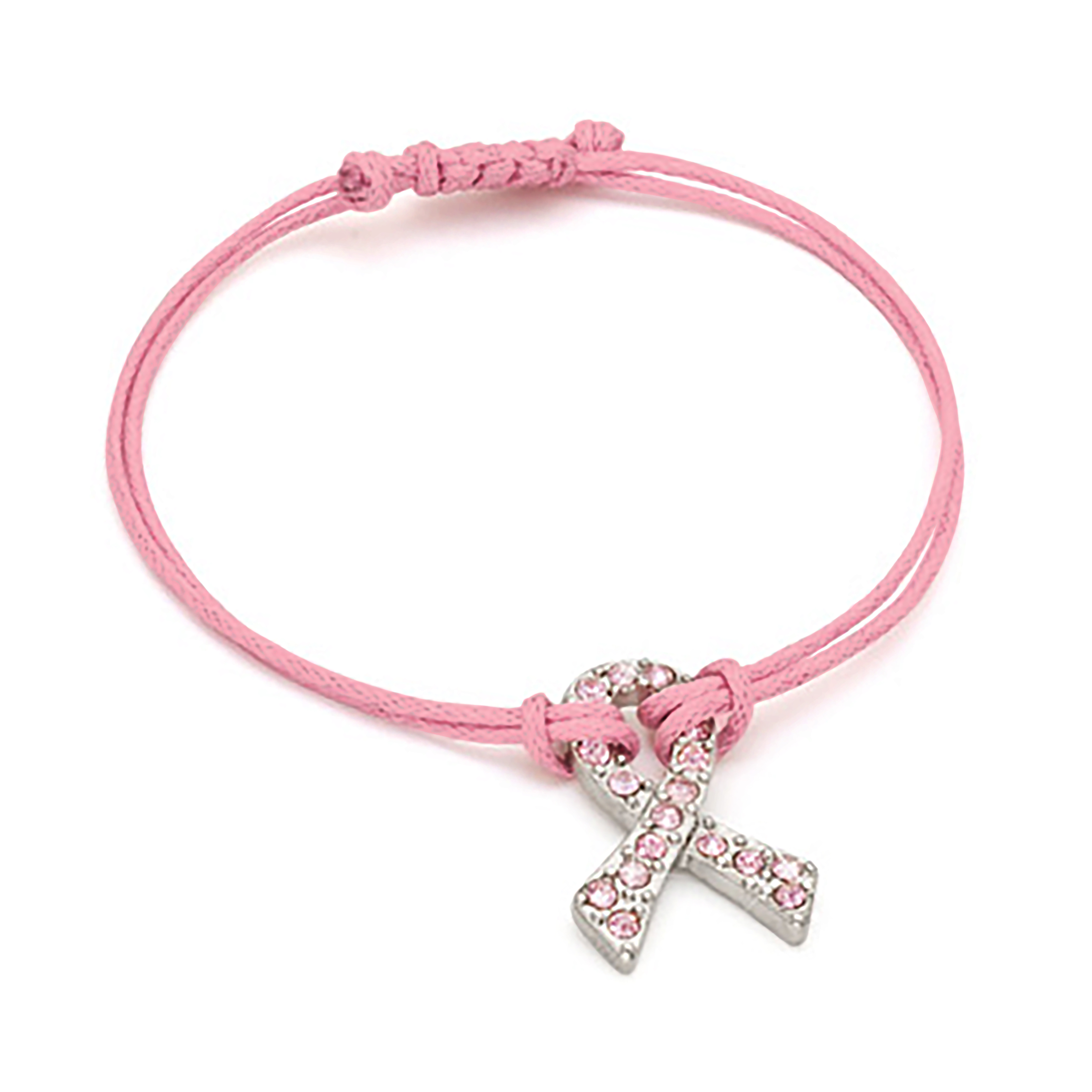 Crystal Breast Cancer Awareness Pink Ribbon Bracelet 5
