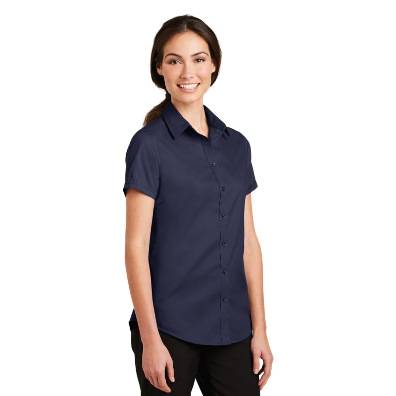 Port Authority Ladies Short Sleeve SuperPro Twill Shirt. 33