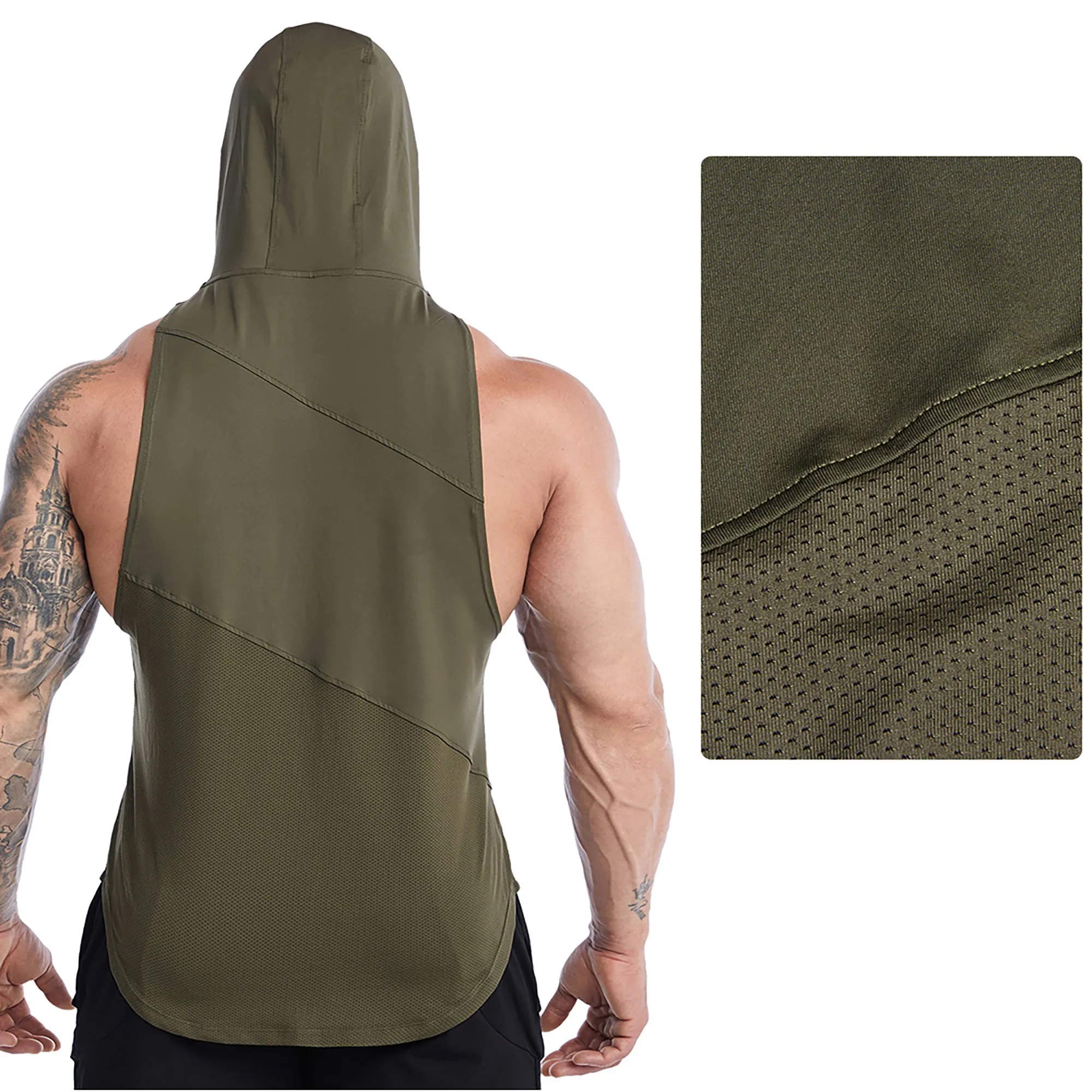 Hooded Sleeveless Quick-drying Sports Vest 3
