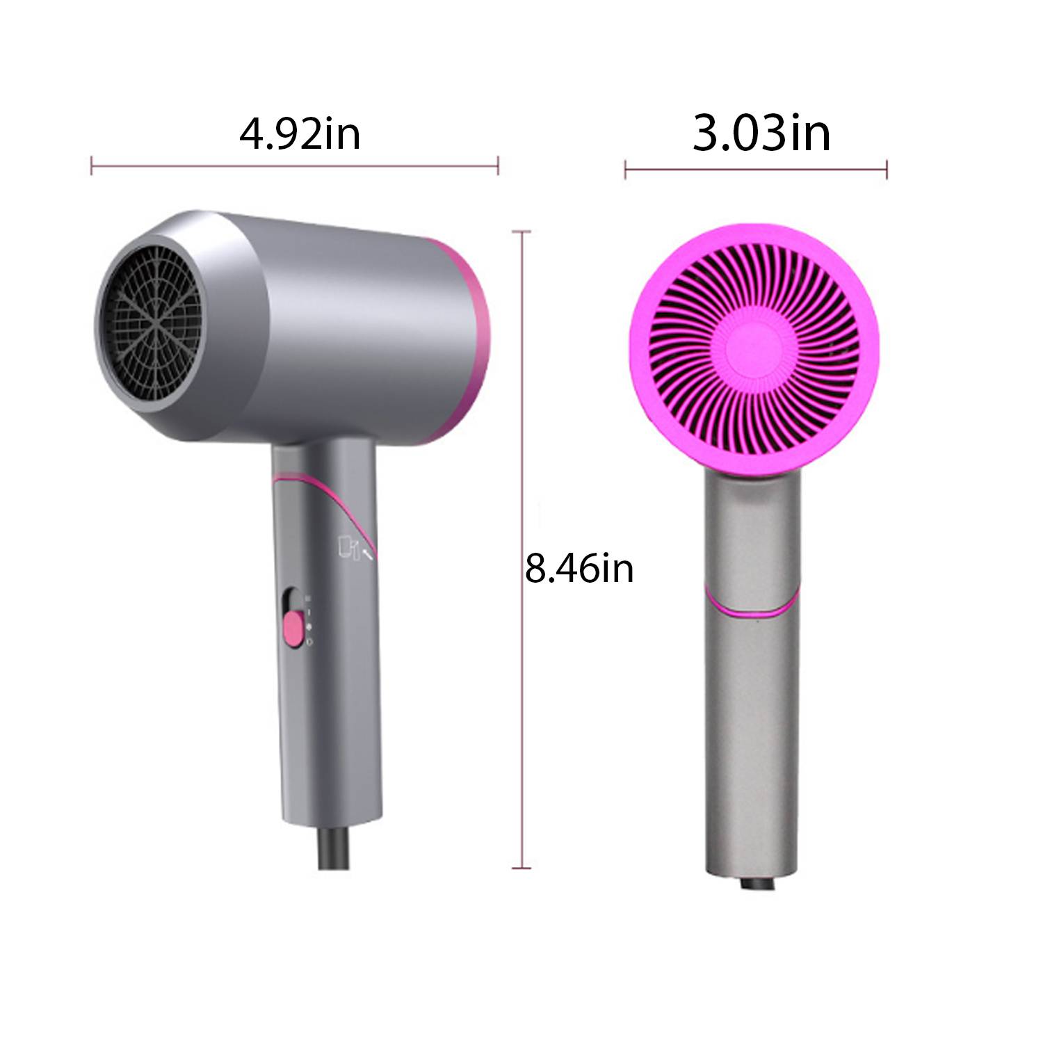 Foldable Hair Dryer W/ Diffuser And Concentrator 6
