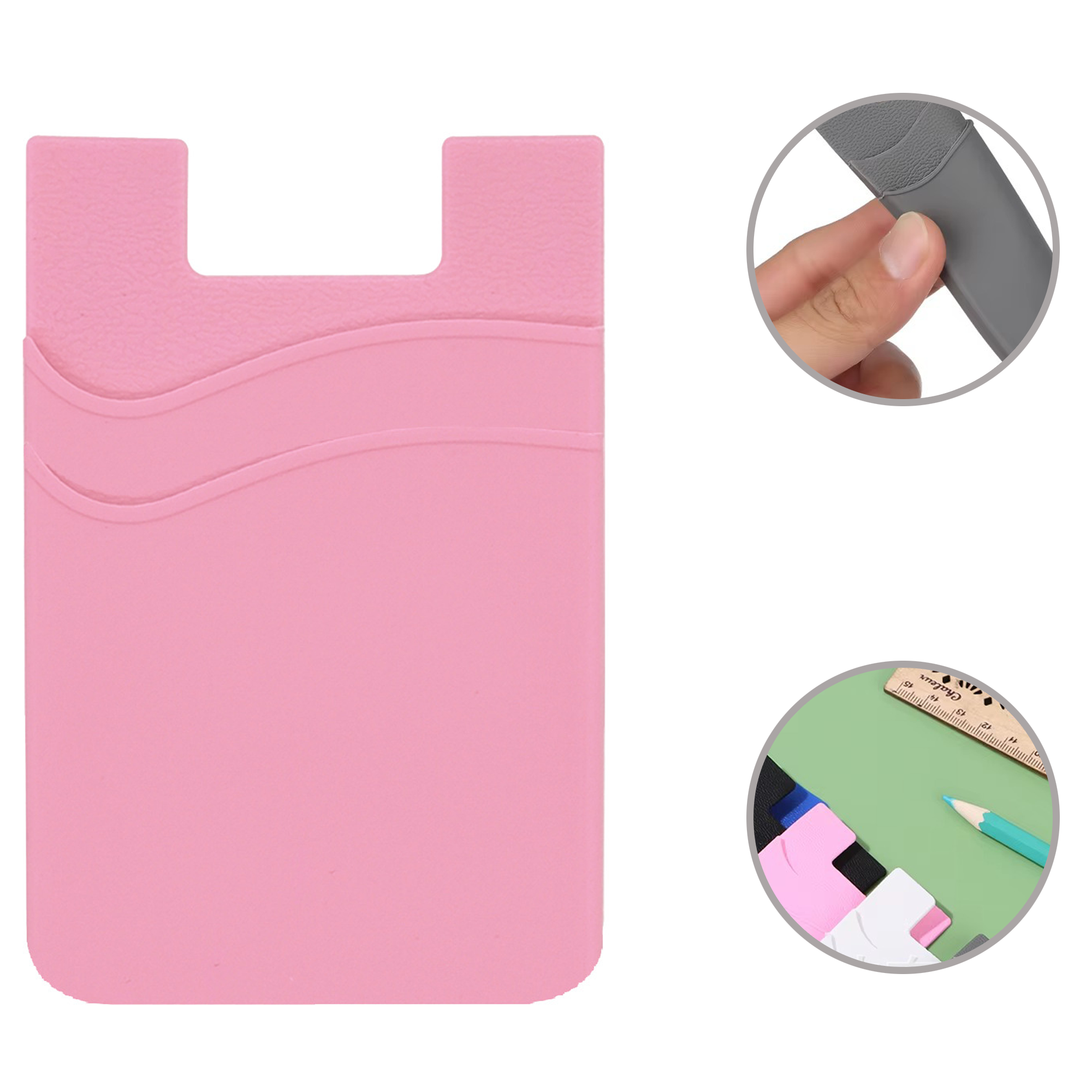 Double-Pocket Silicone Phone Case Wallet 2