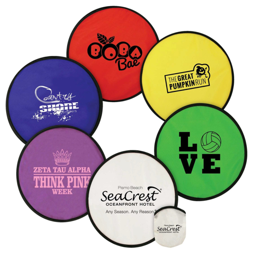 Solid Color Nylon Flexible Flying Disc and Pouch 3