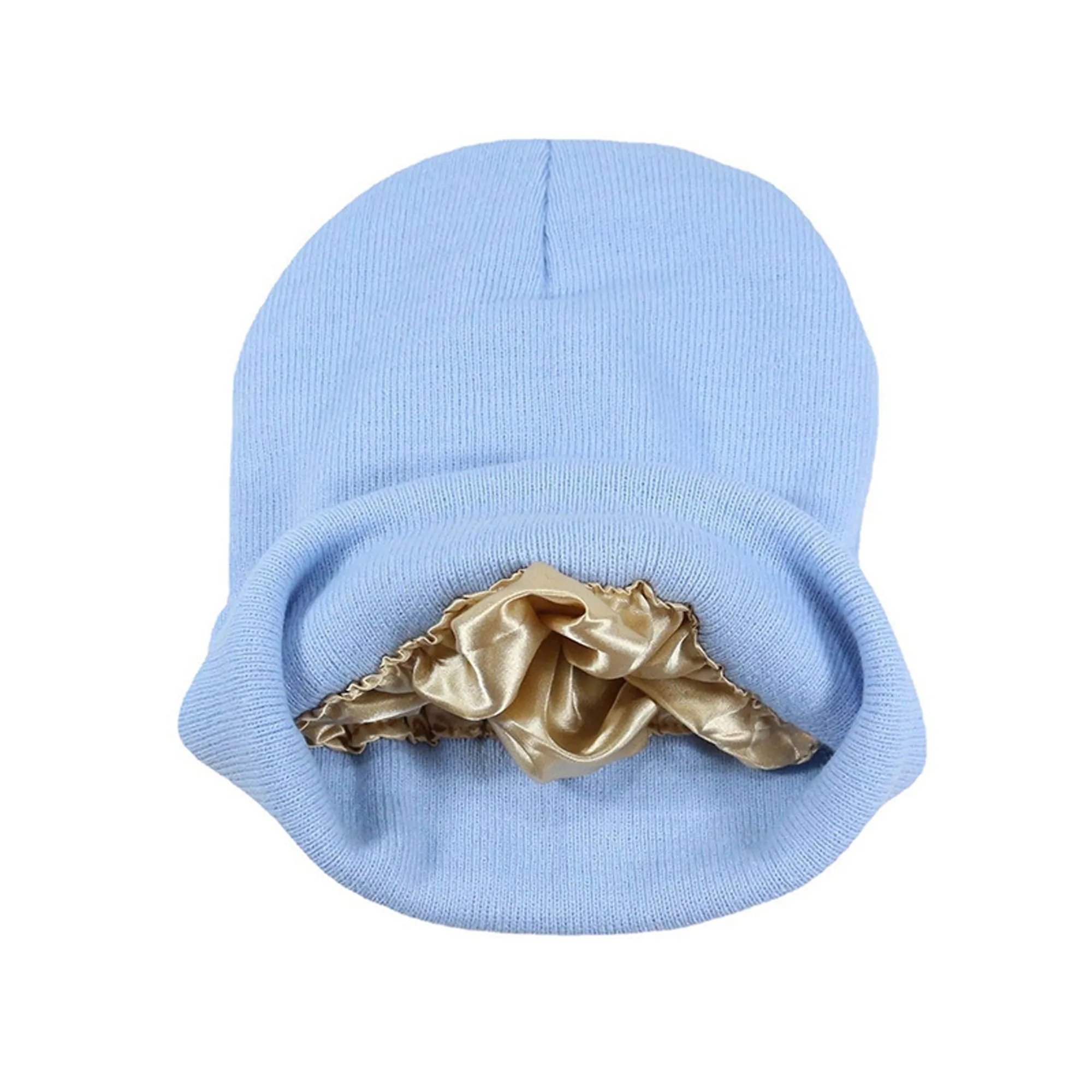 Knitted Beanie Cap with Satin Lining 7