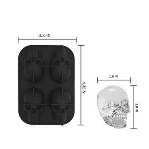 Silicone 3D Large Skull Ice Cube Mold Tray 2