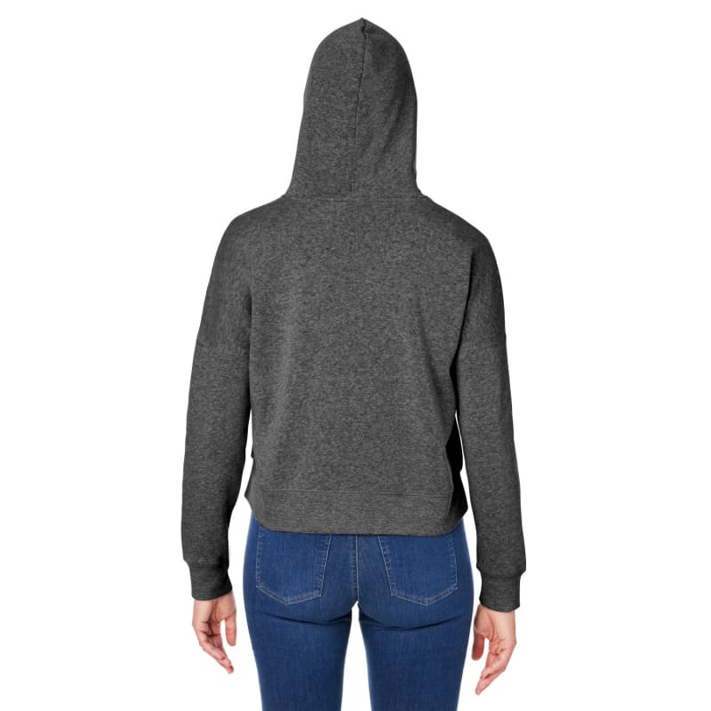 J America Ladies' Triblend Cropped Hooded Sweatshirt, custom hoodie or sweatshirt with logo imprint 7