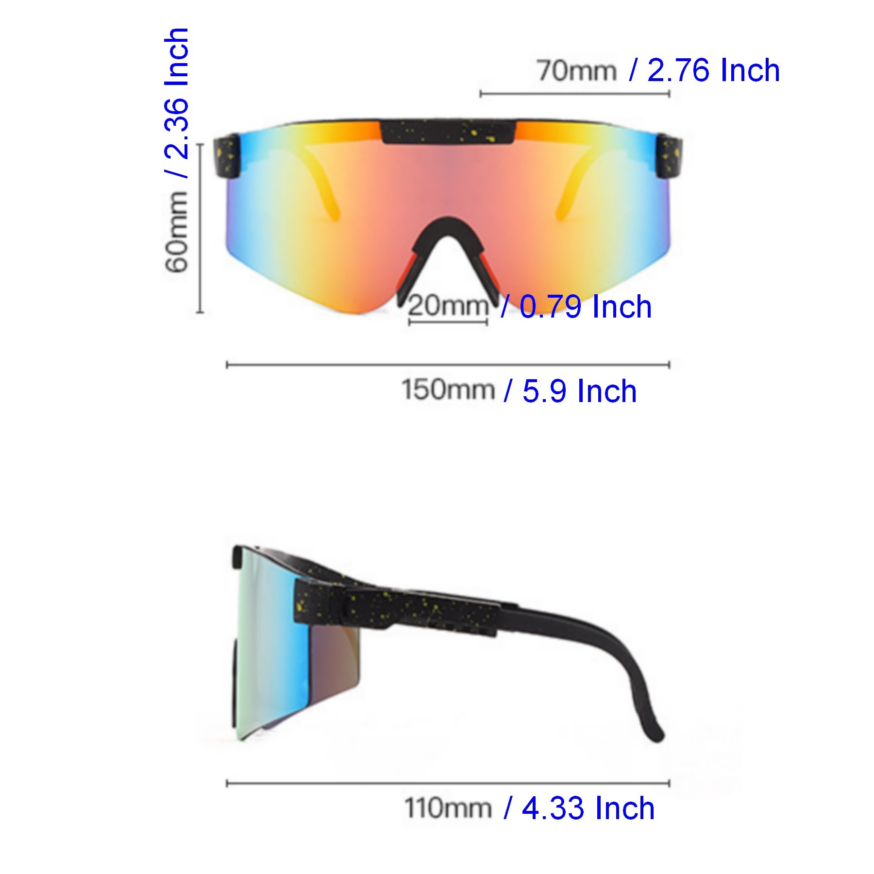 Oversized Sunglasses Uv Protection Cycling Eyeglasses Goggles 14