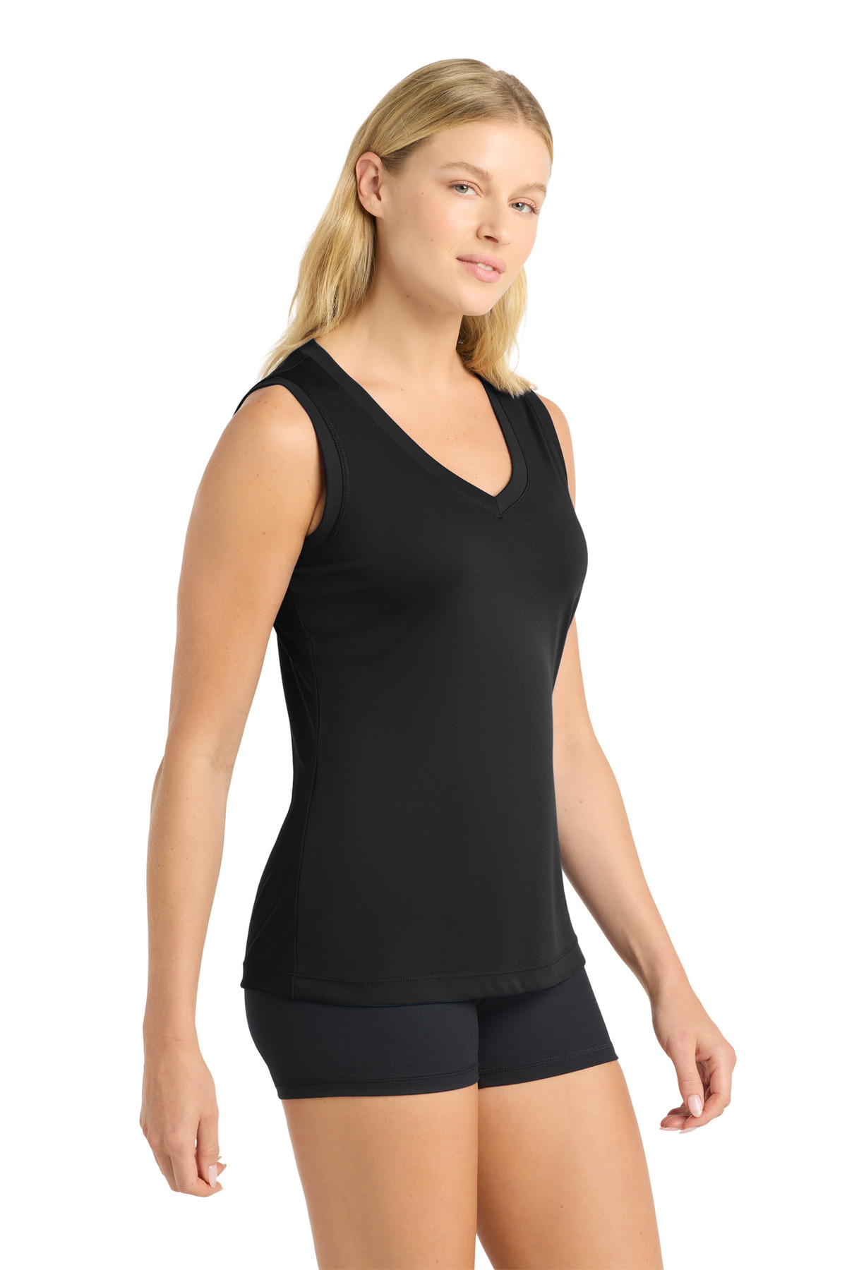 Sport-Tek Women's Sleeveless PosiCharge Competitor V-Neck Tee. LST352 2