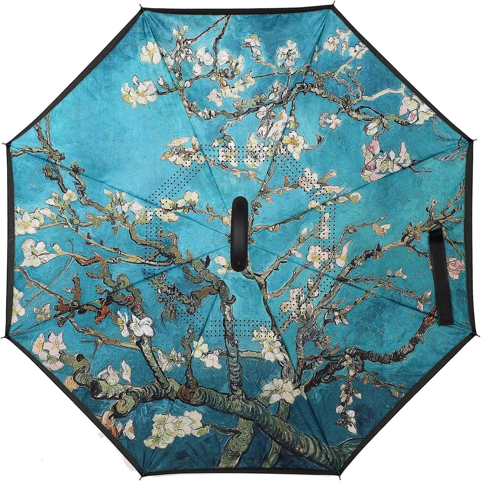 MOQ 50 Windproof Double Layer Folding Inverted Umbrella 2
