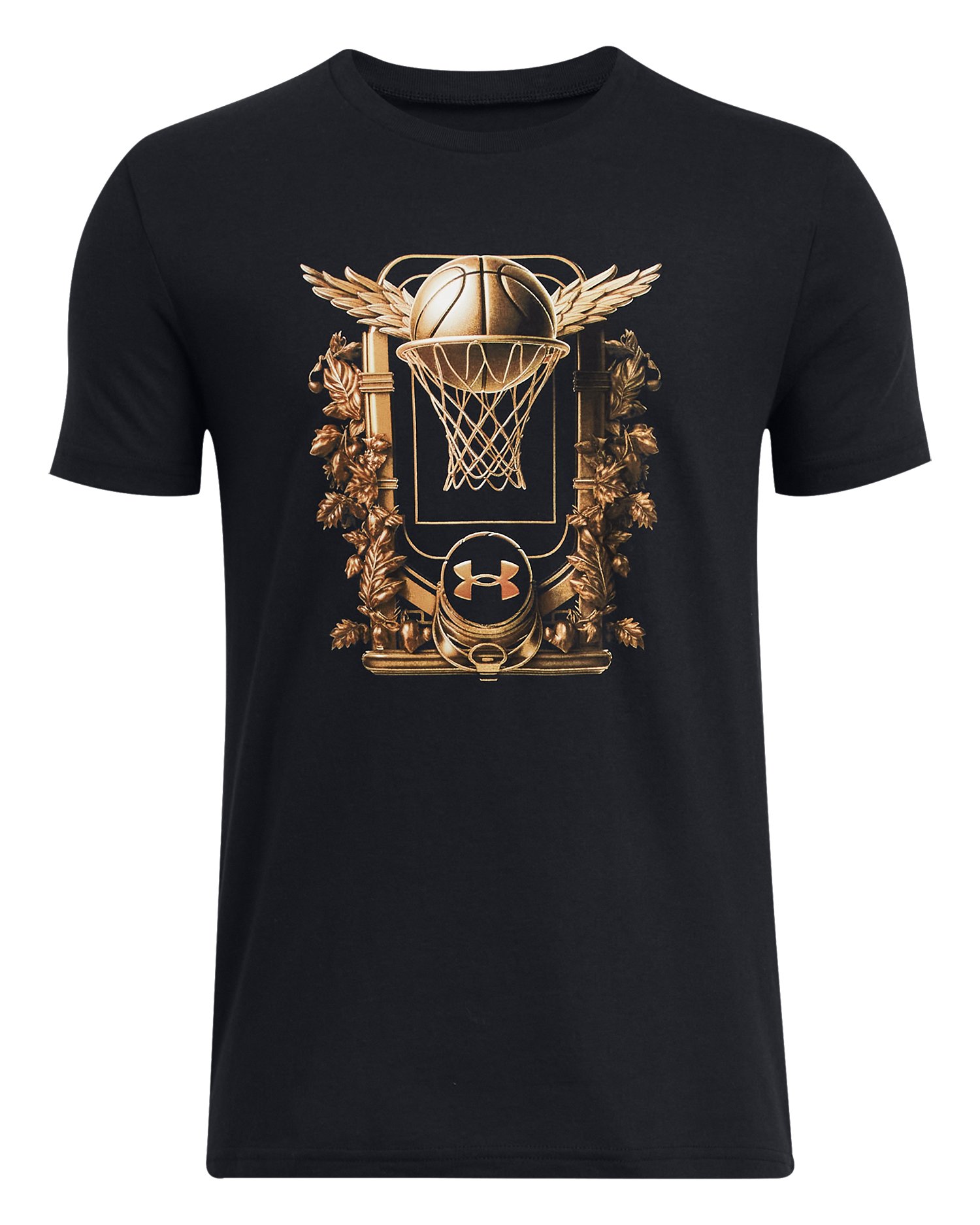 UA Basketball Hoop Crest Boys' Short Sleeve 2