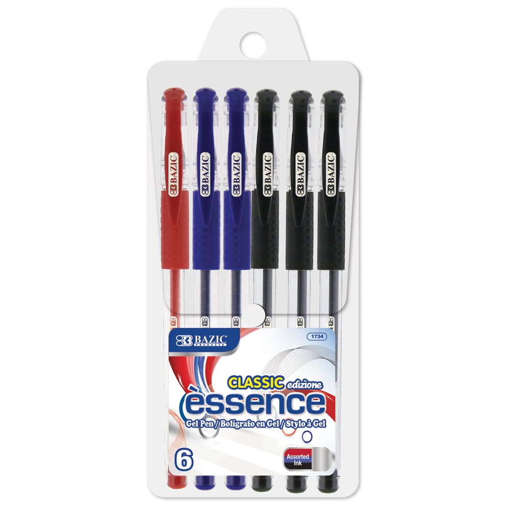 Gel Ink Pens - 3 Colors Cushion Grip 6 Pack 2