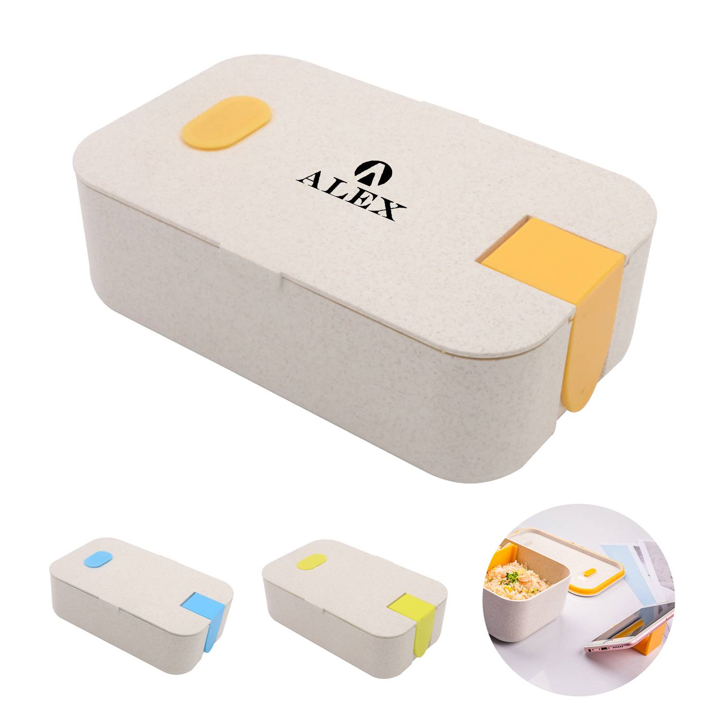 Eco friendly Portable Lunch Box With Phone Holder 1