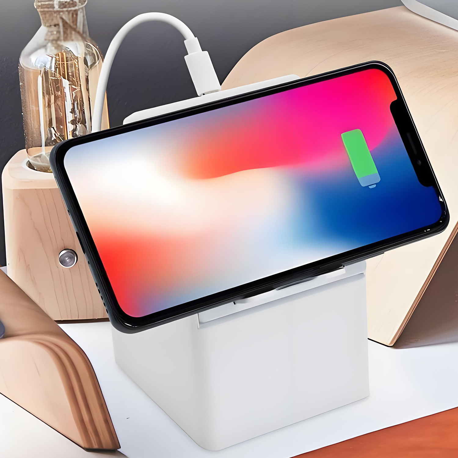 Desk Mobile Phone Stand and Small Item Storage Box 4