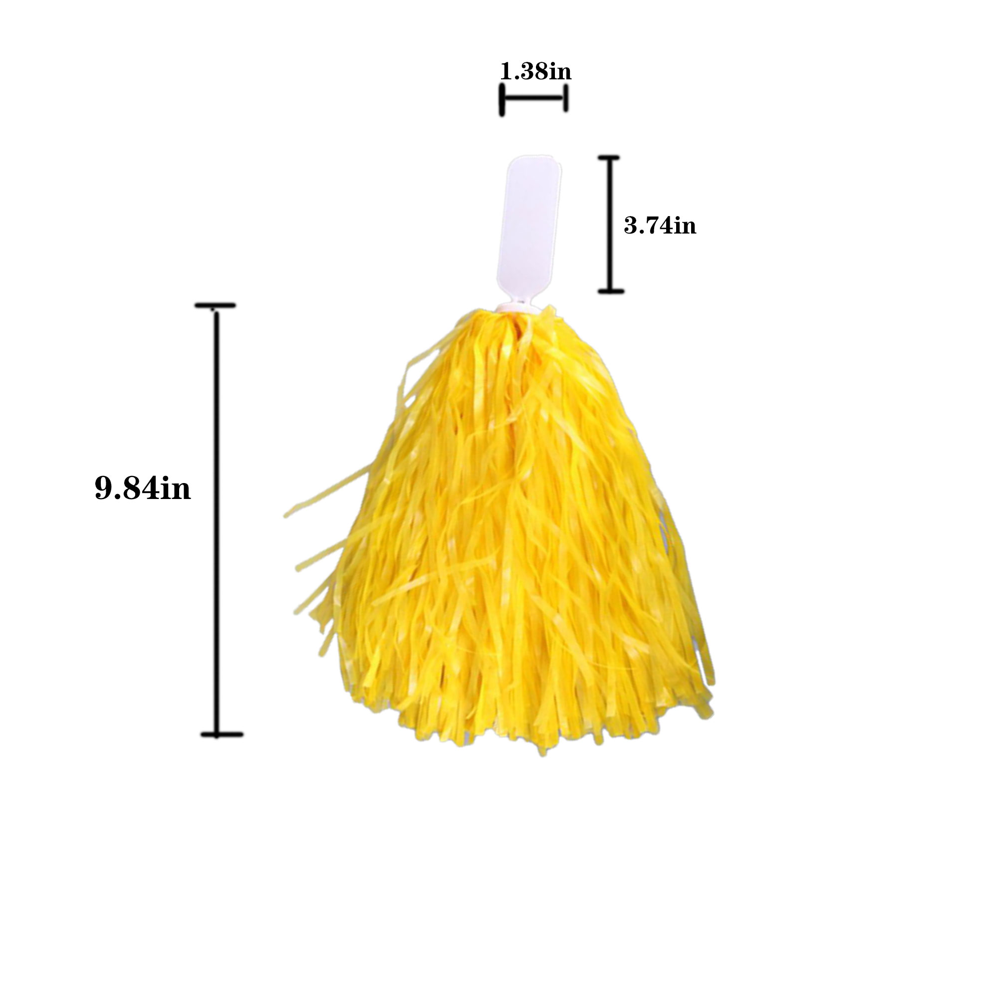 Solid Color Cheerleading Poms Flat Handle 3