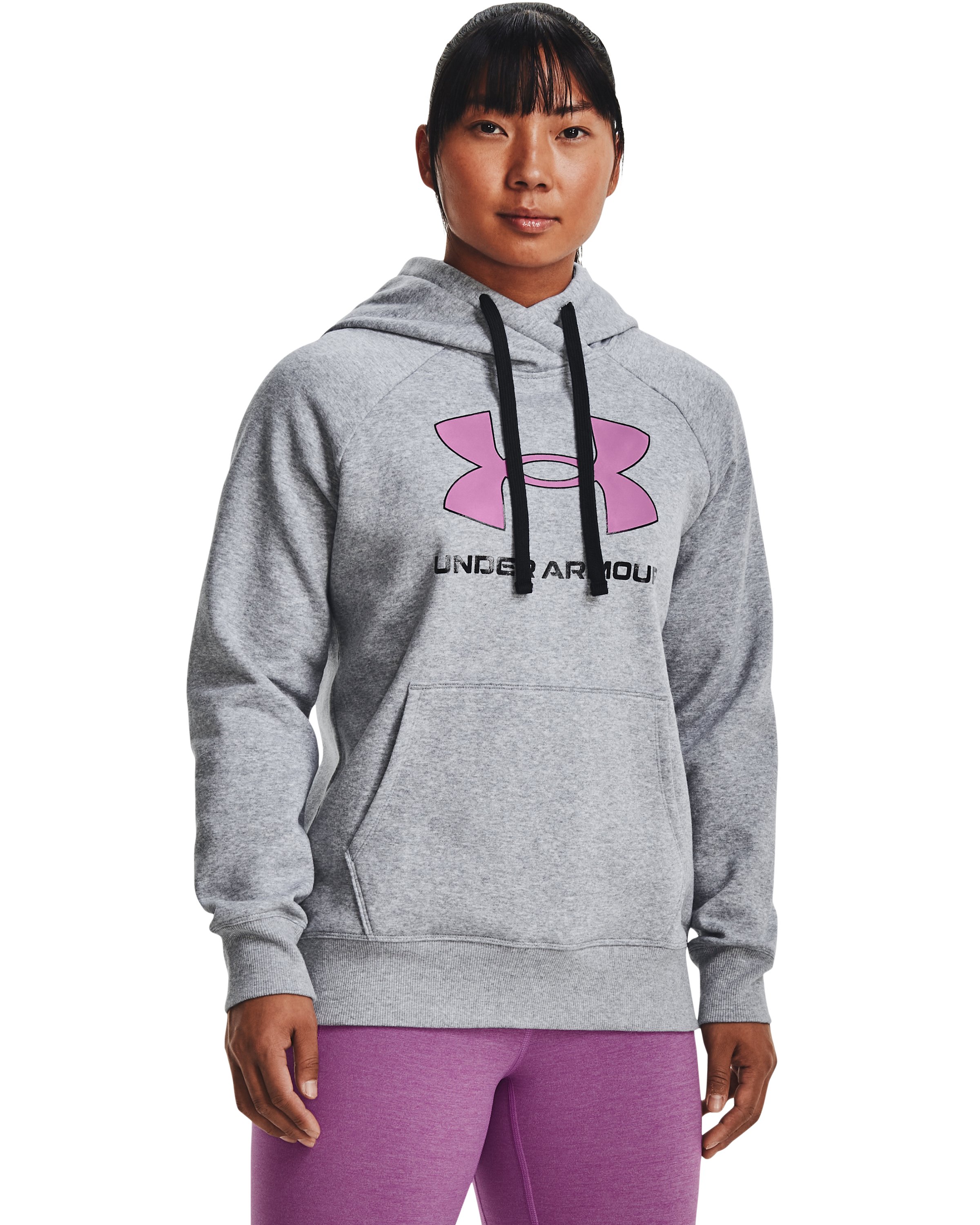 UA Rival Fleece Big Logo Foil Outline Women's Hoodie, custom hoodie or sweatshirt with logo imprint 8