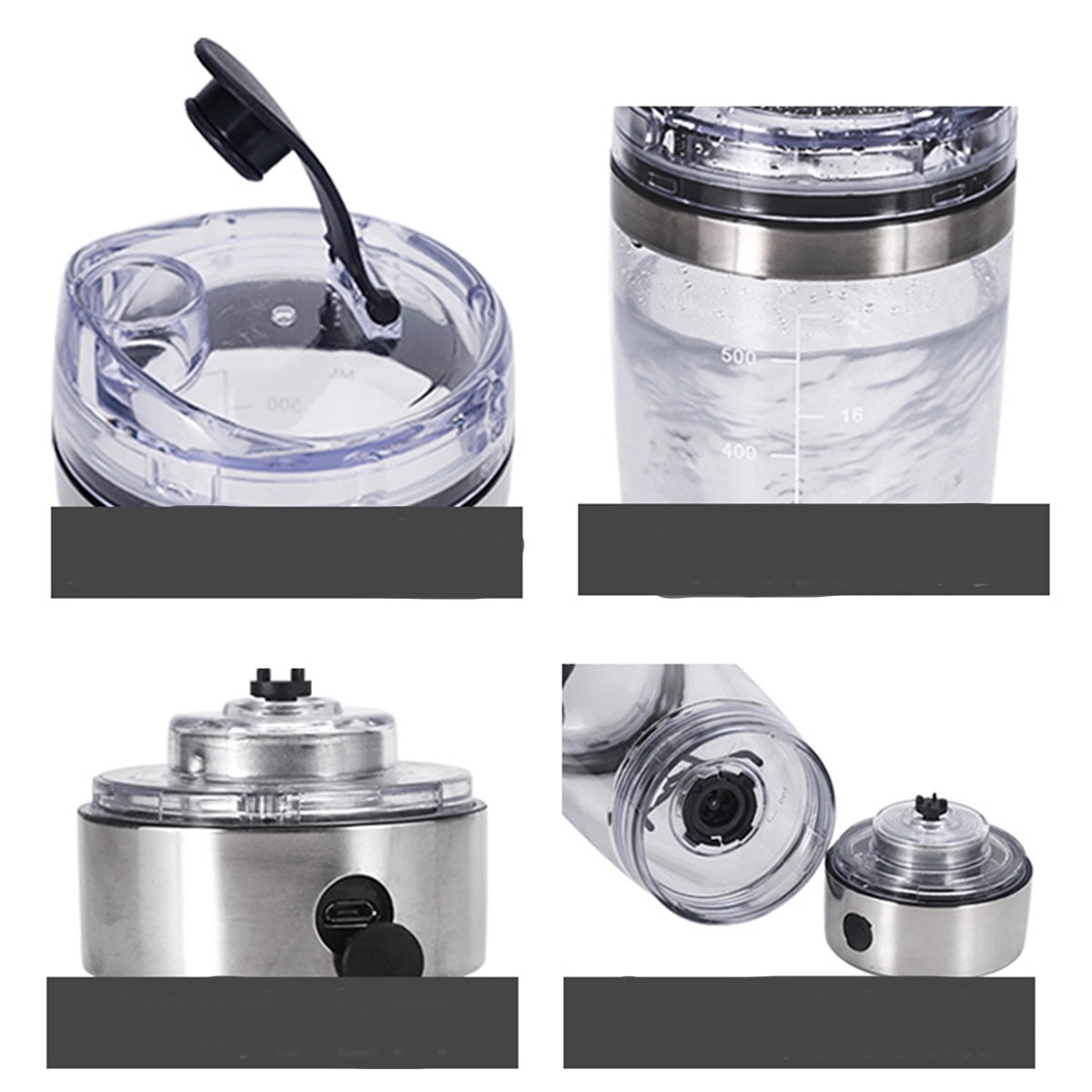 Premium Electric Protein Shaker Bottle Portable Mixer Cup 4