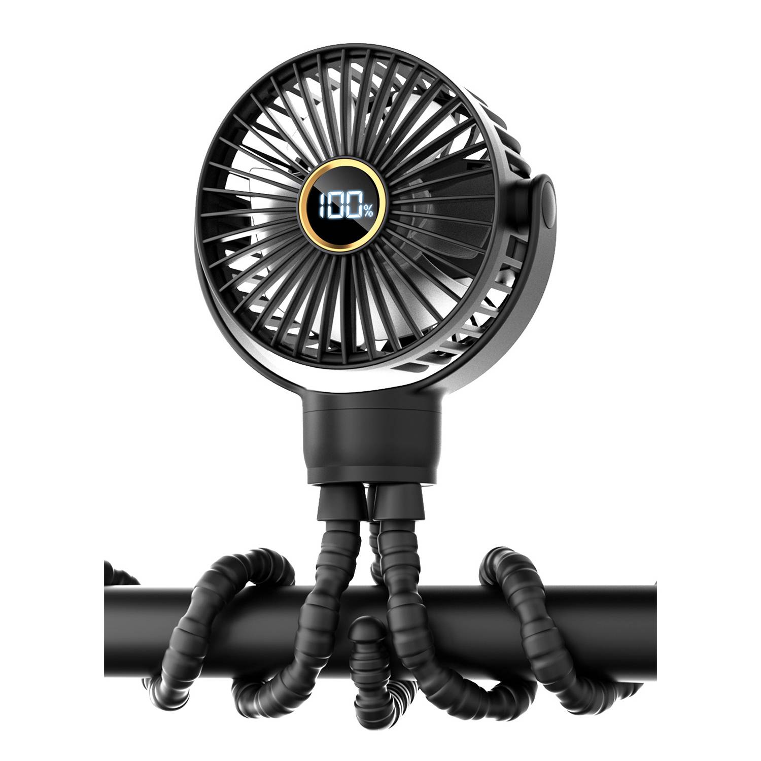 Octopus Mini Fan Rechargeable with Digital Display 3
