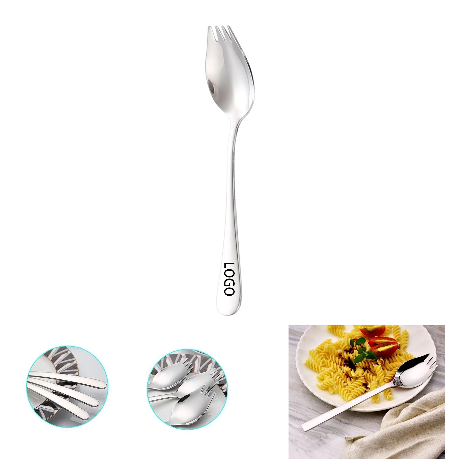 Stainless Steel Dual Purpose Fork And Spoon 2