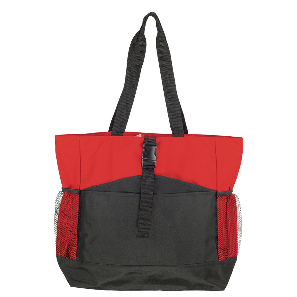 Capri Buckle-Front 600D Two-Tone Tote 3