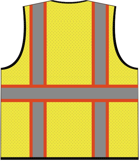 Safety Brite SB-43Z Class 2 Multi-Pocket Two-Tone Trim Mesh Vest 8