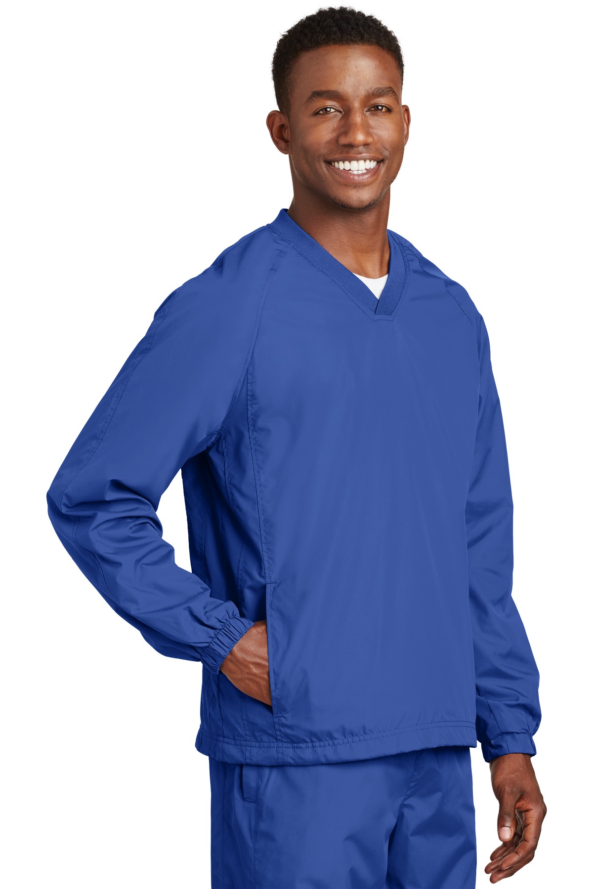 Sport-Tek V-Neck Raglan Wind Shirt. JST72 16