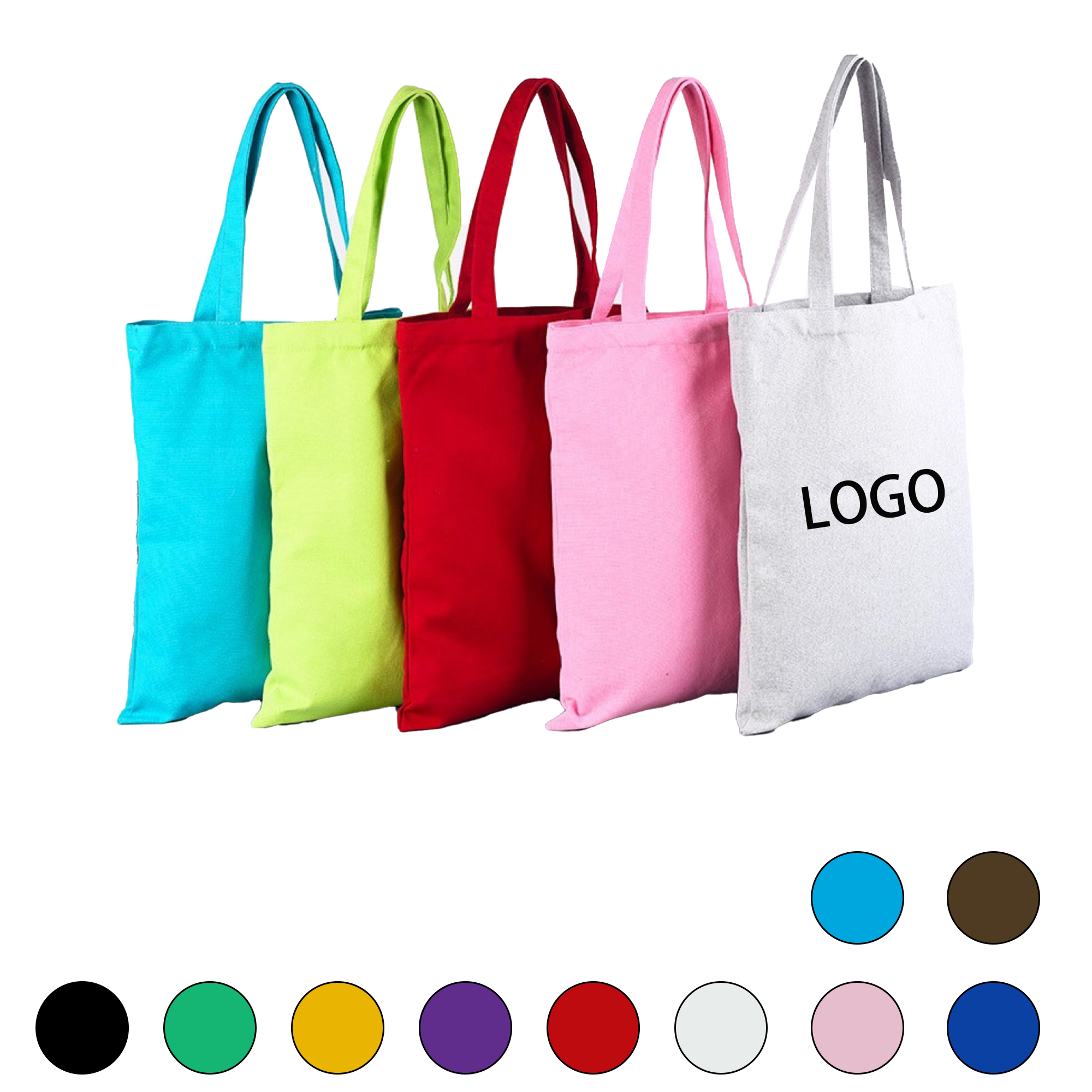 Cotton Canvas Tote Bag 14"W x 16"H, custom tote bag with logo imprint 2