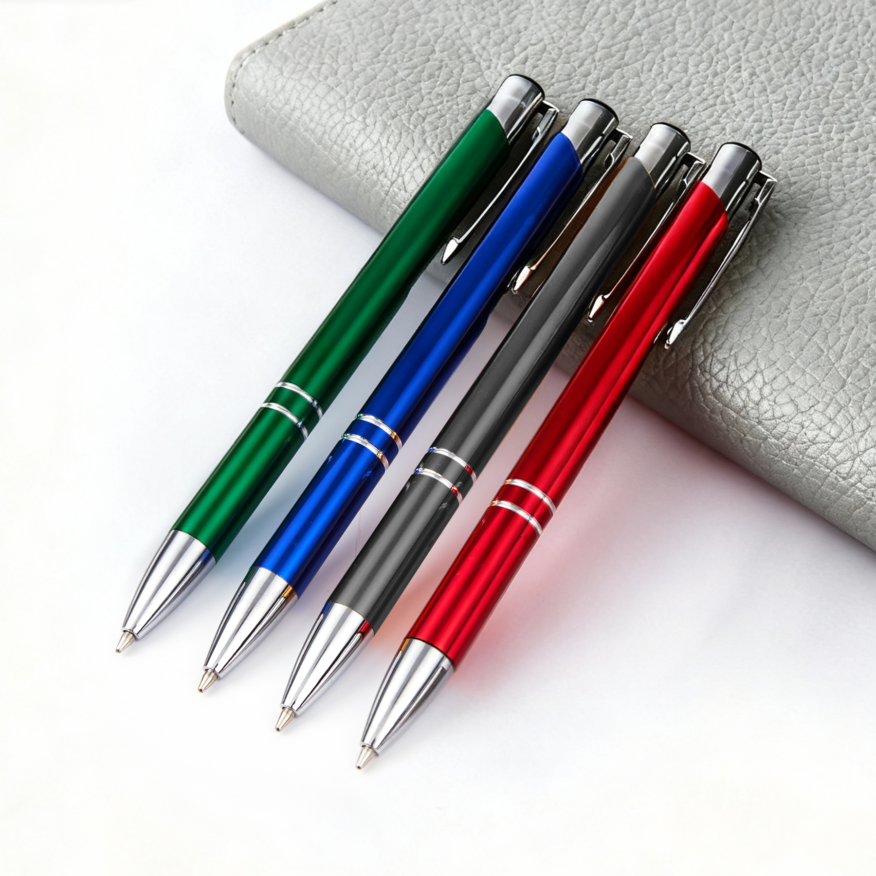 Sleek Metal Finish Aluminum Ballpoint Pens 6