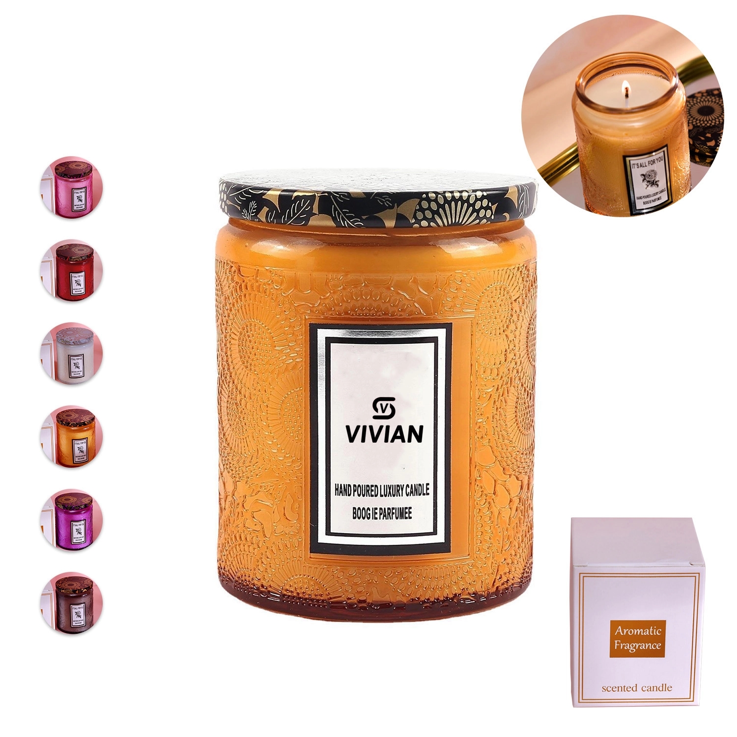 10 Oz. Tumbler Aromatherapy Candles W/ Lids 1