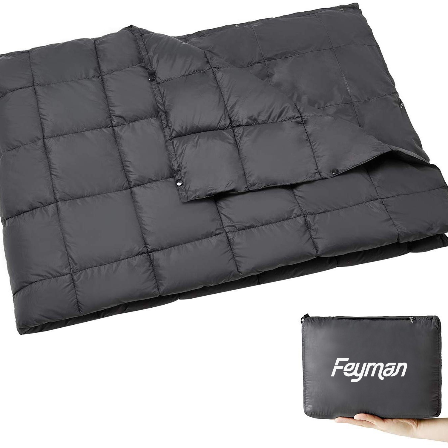 Outdoor Puffy Printed Warm Camping Blanket 2