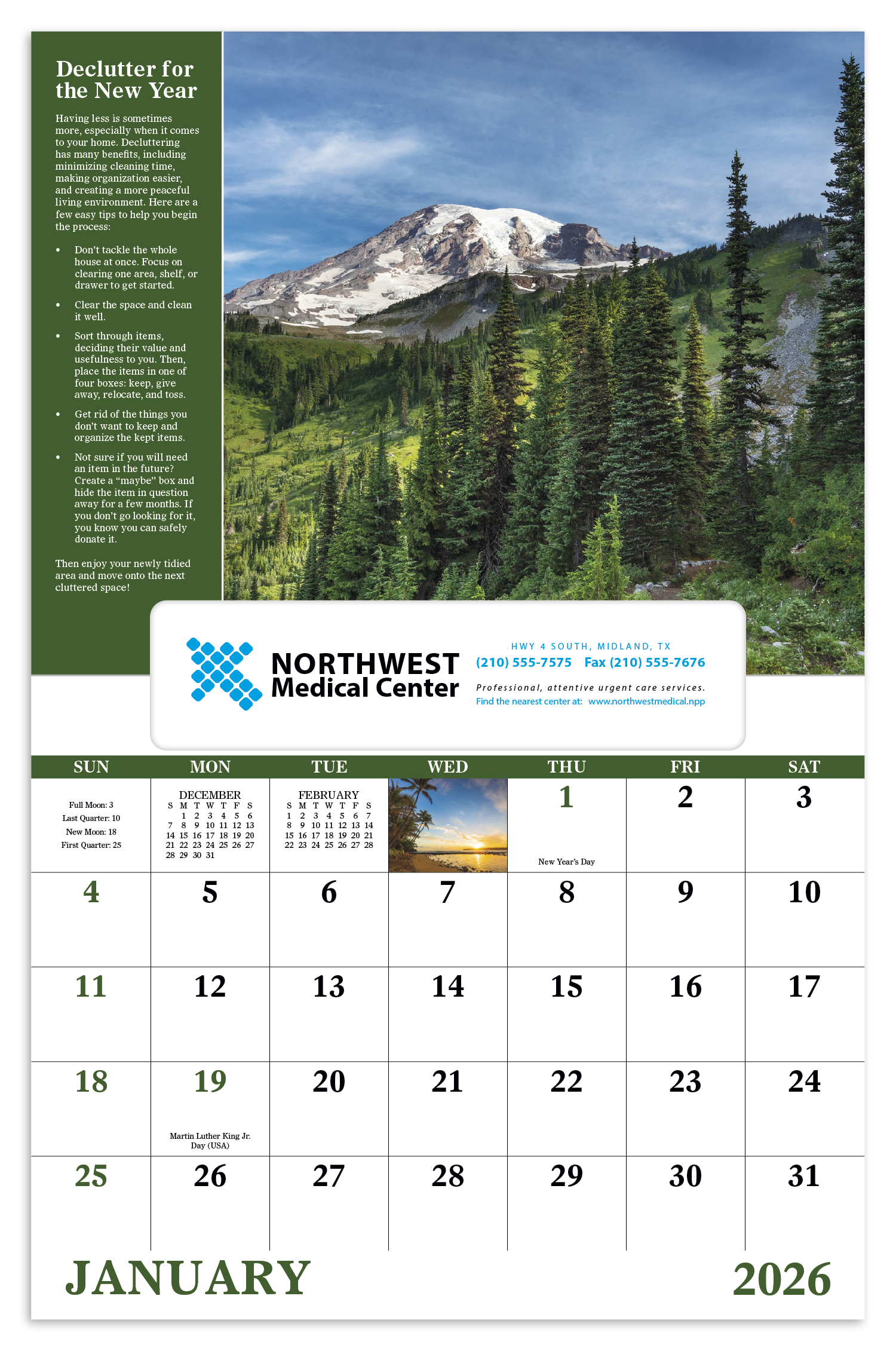 Good Value™ Healthy Living - Window Calendar 45
