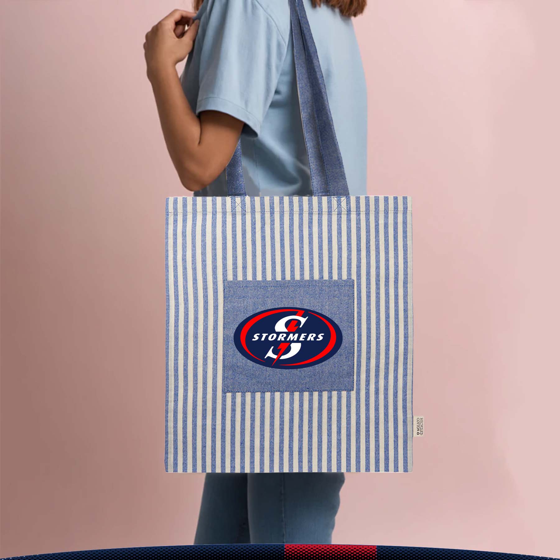 Gomoc Striped Tote Bags, custom tote bag with logo imprint 7