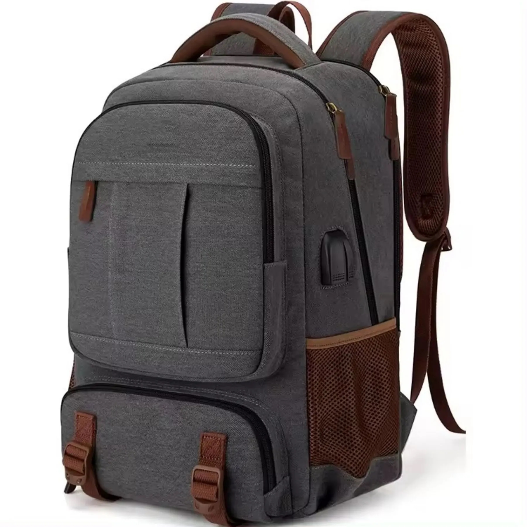 USB Charging Canvas Laptop Backpack 4