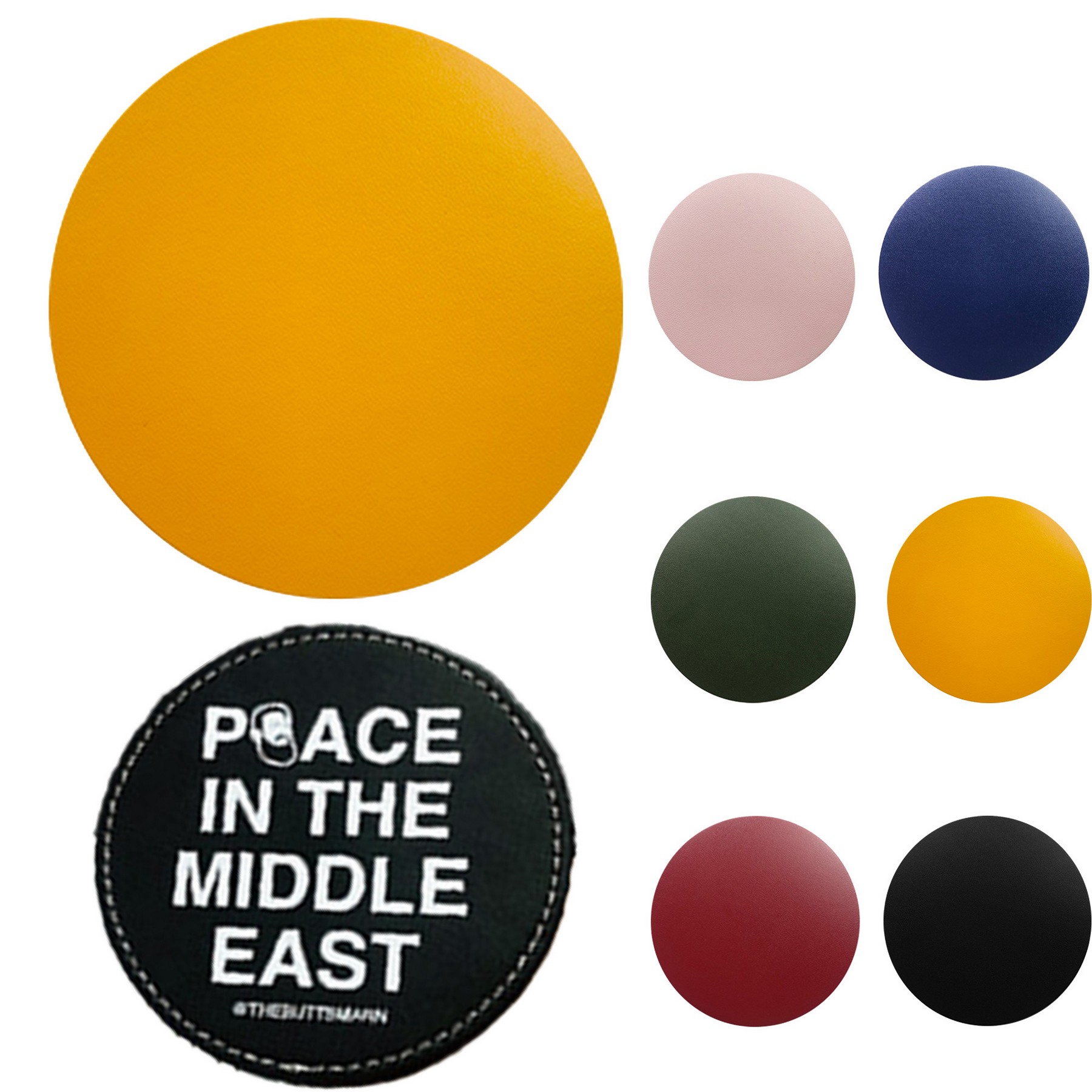 Leather Round Coaster Single 6