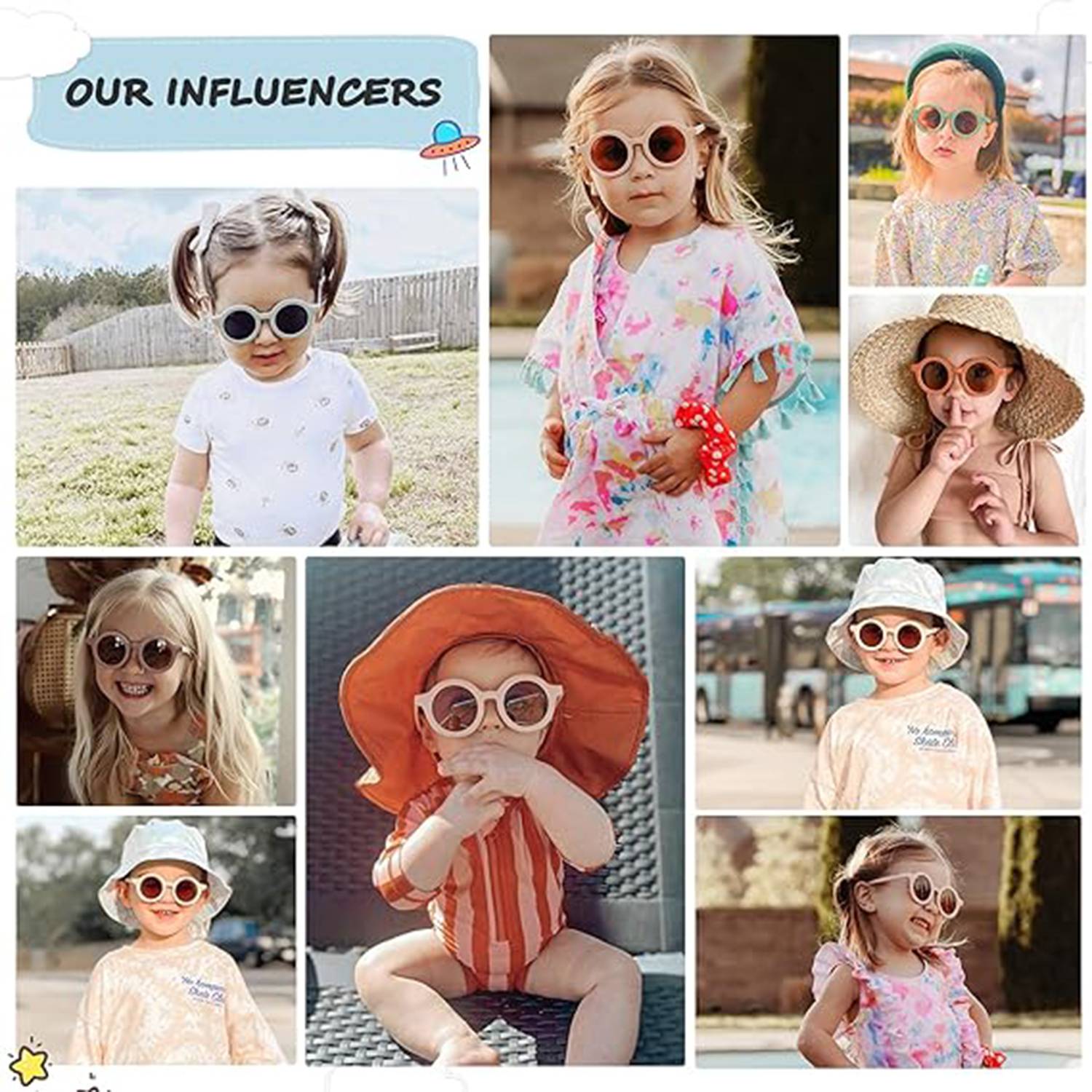 Retro Round Frame UV Protection Sunglasses for Kids 6