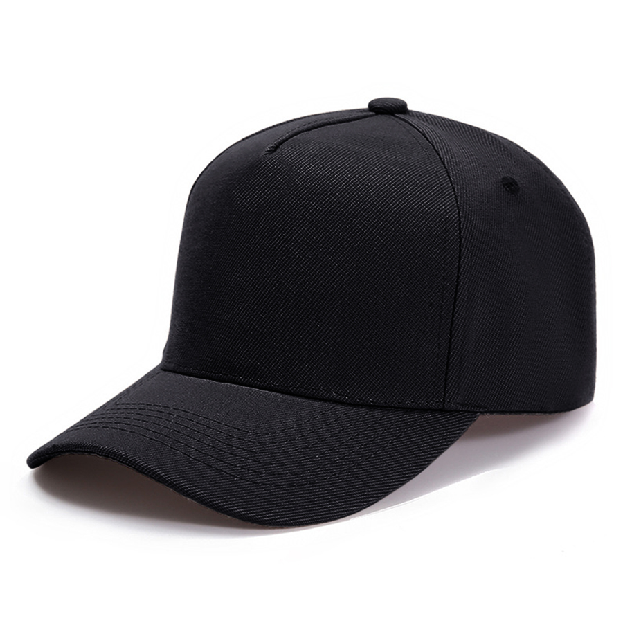 Stock Solid Color Polyester 5-Panel Cap 4