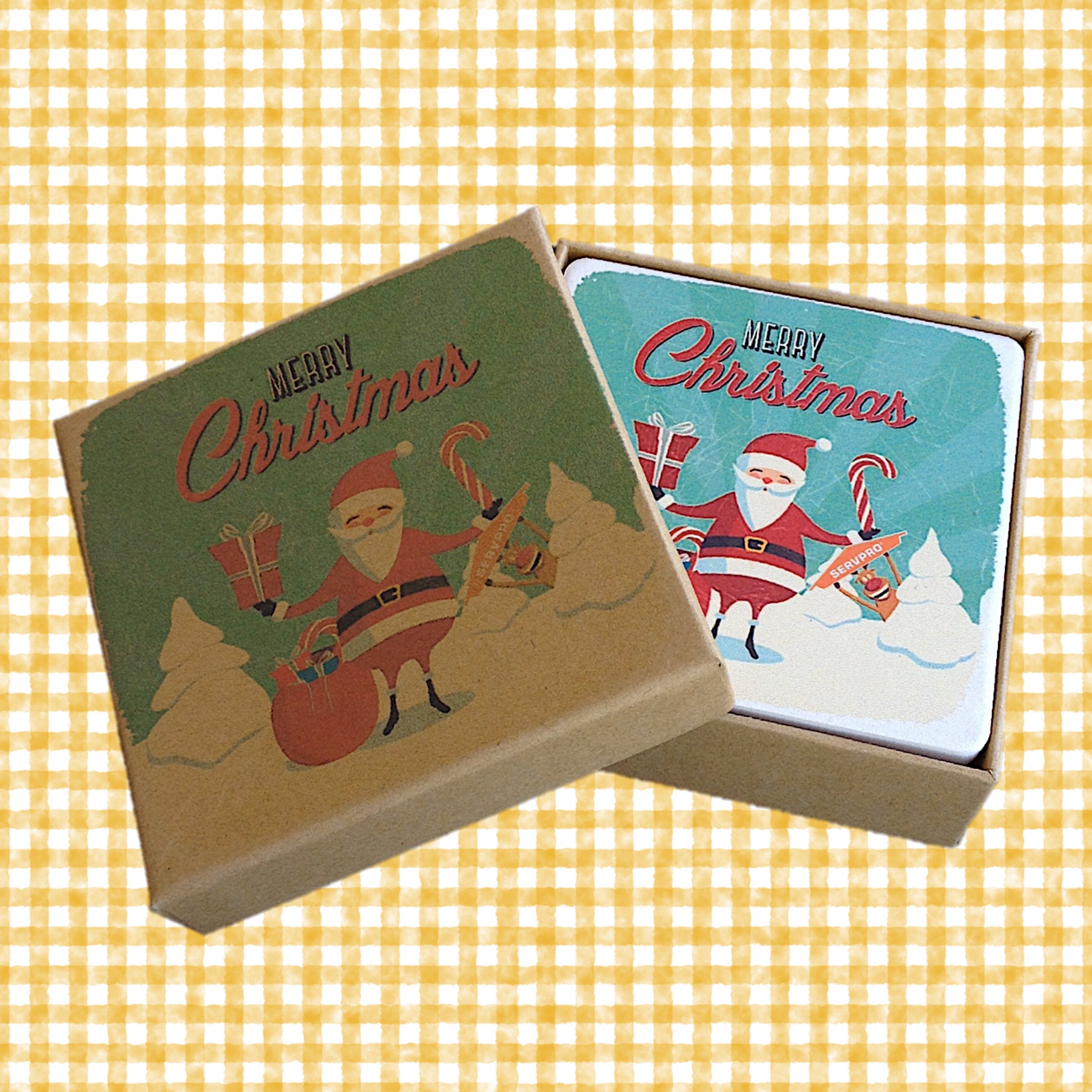 4 Square Coaster Gift Box Set 2