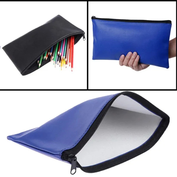 Zipper PU Leather Bank Deposit Bag 5