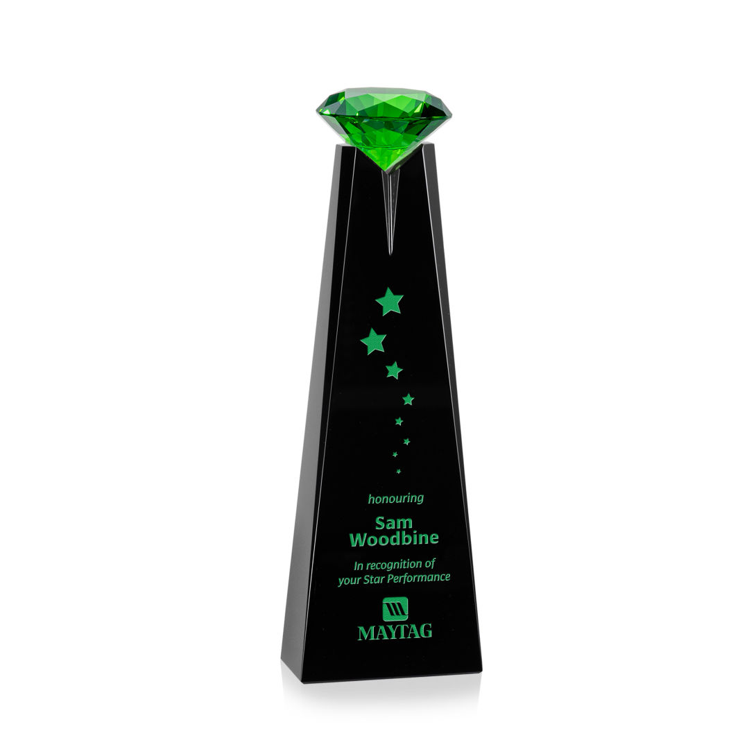 Alicia Gemstone Award - Black/Emerald 7