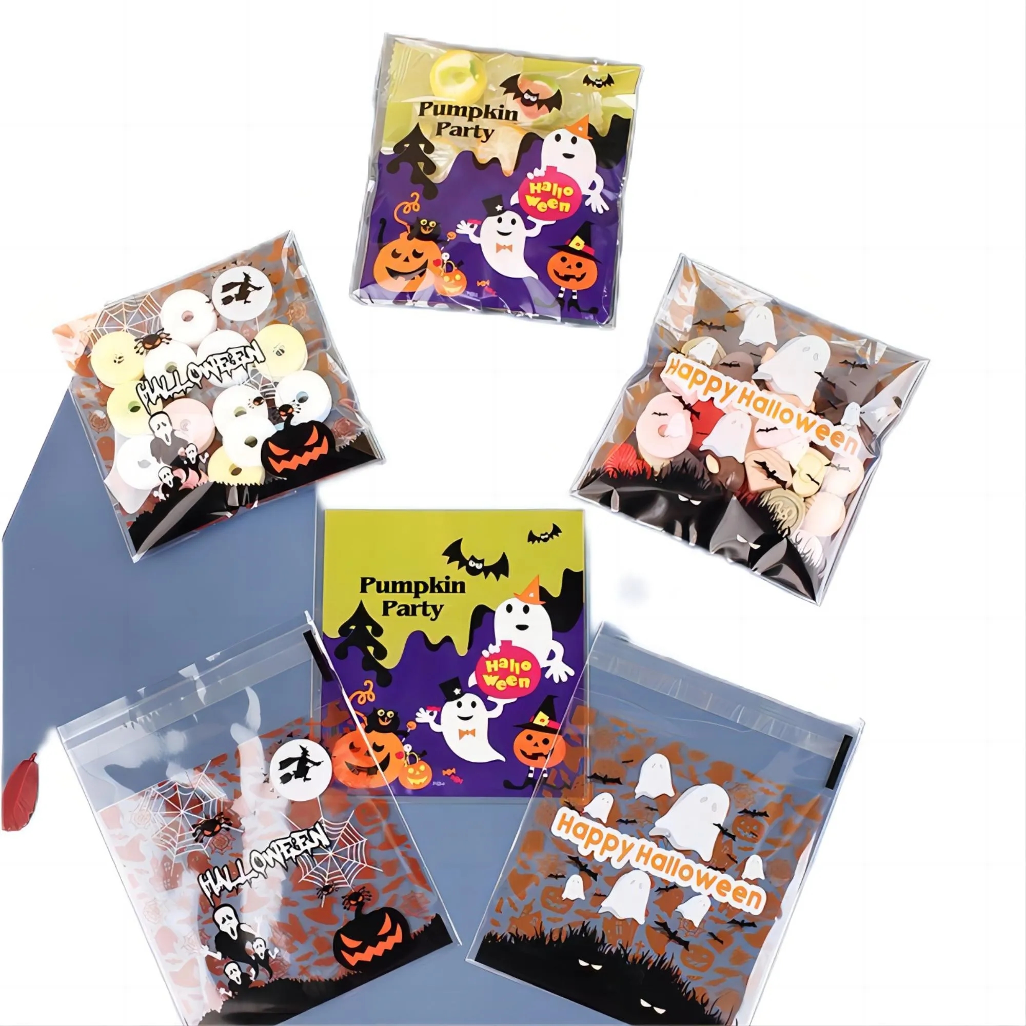 Halloween Candy And Snack Self-Adhesive Bags
