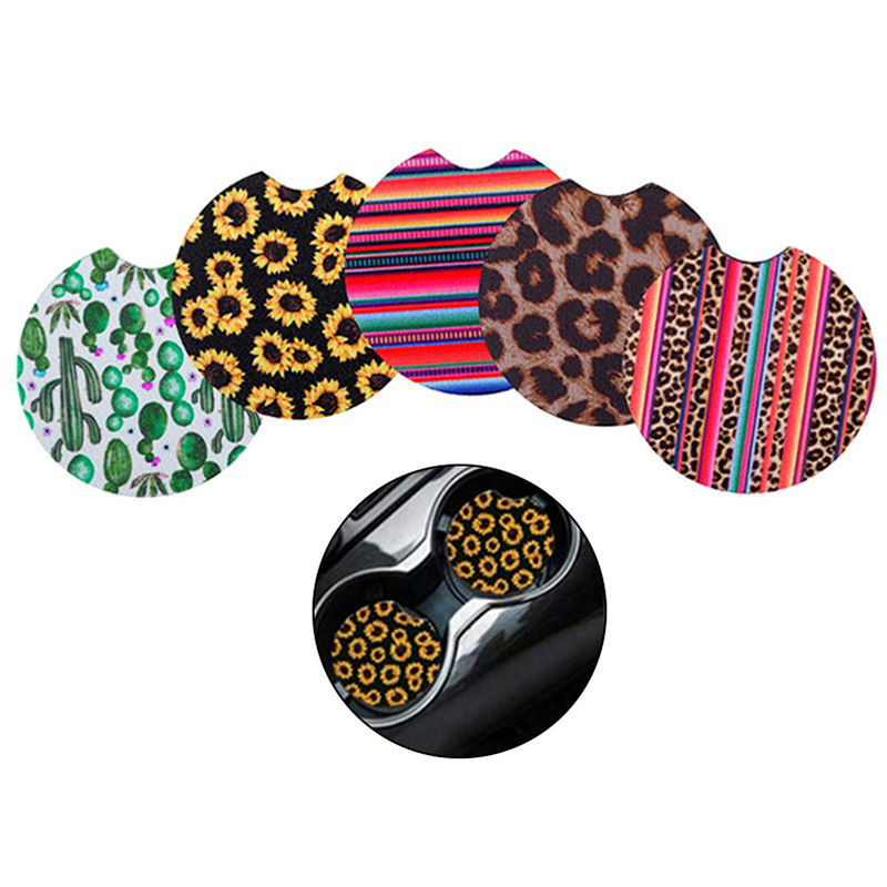 Custom Neoprene Non-slip Car Coasters 1