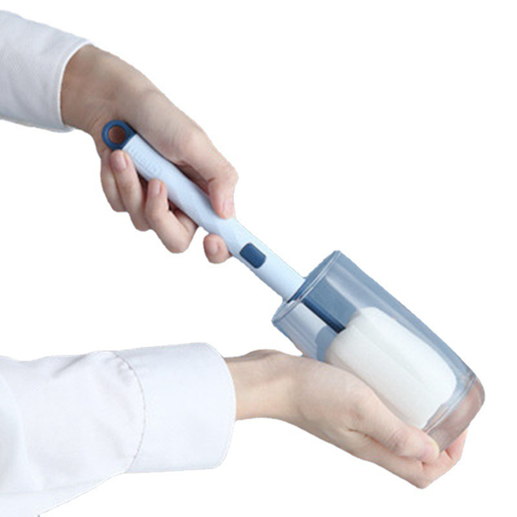 Plastic Long Handle Sponge Detachable Cleaning Brush 2