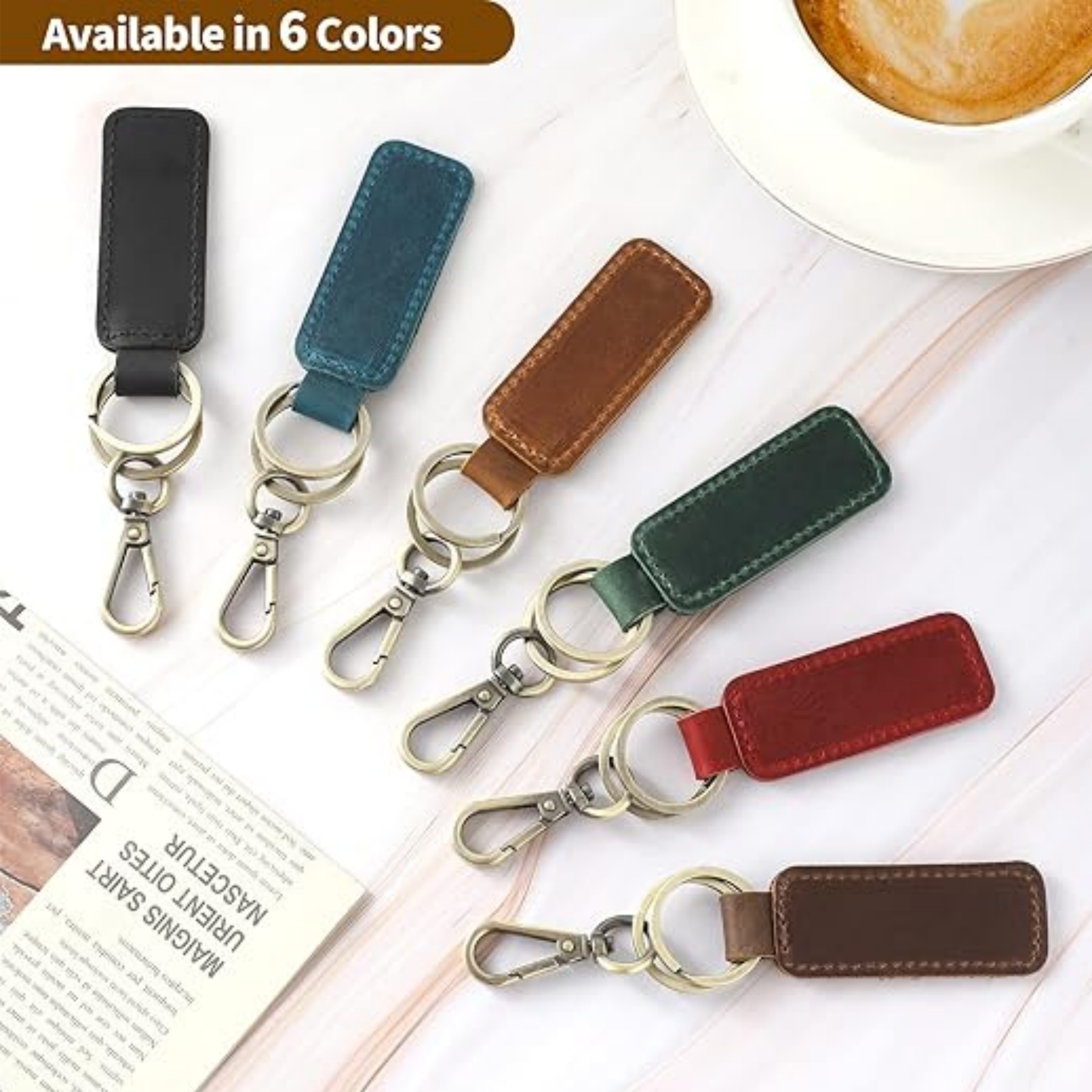 Genuine Leather Car Keychain 1