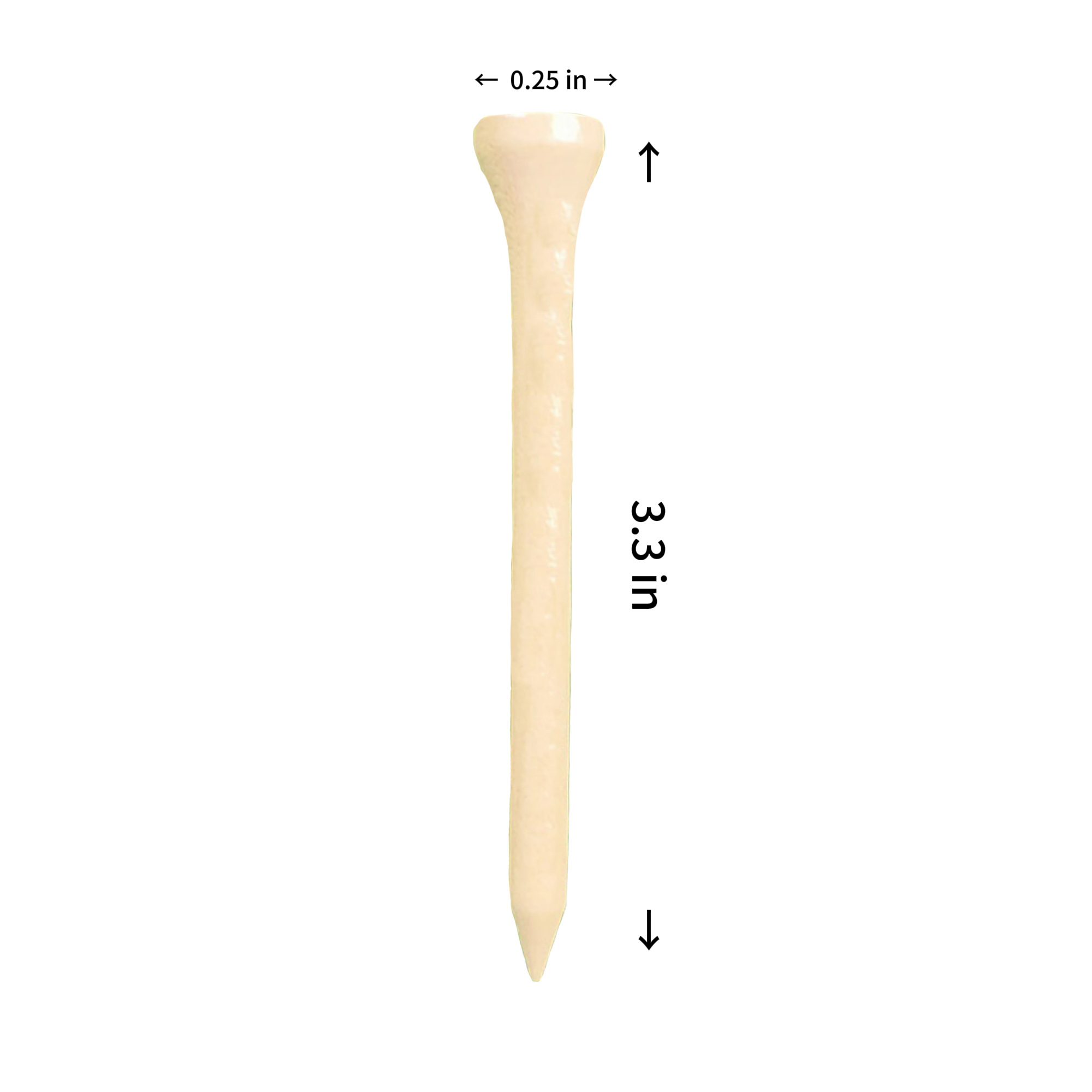 Colorful Golf Tees in Wooden Finish Size 3.3" x 0.25" 6